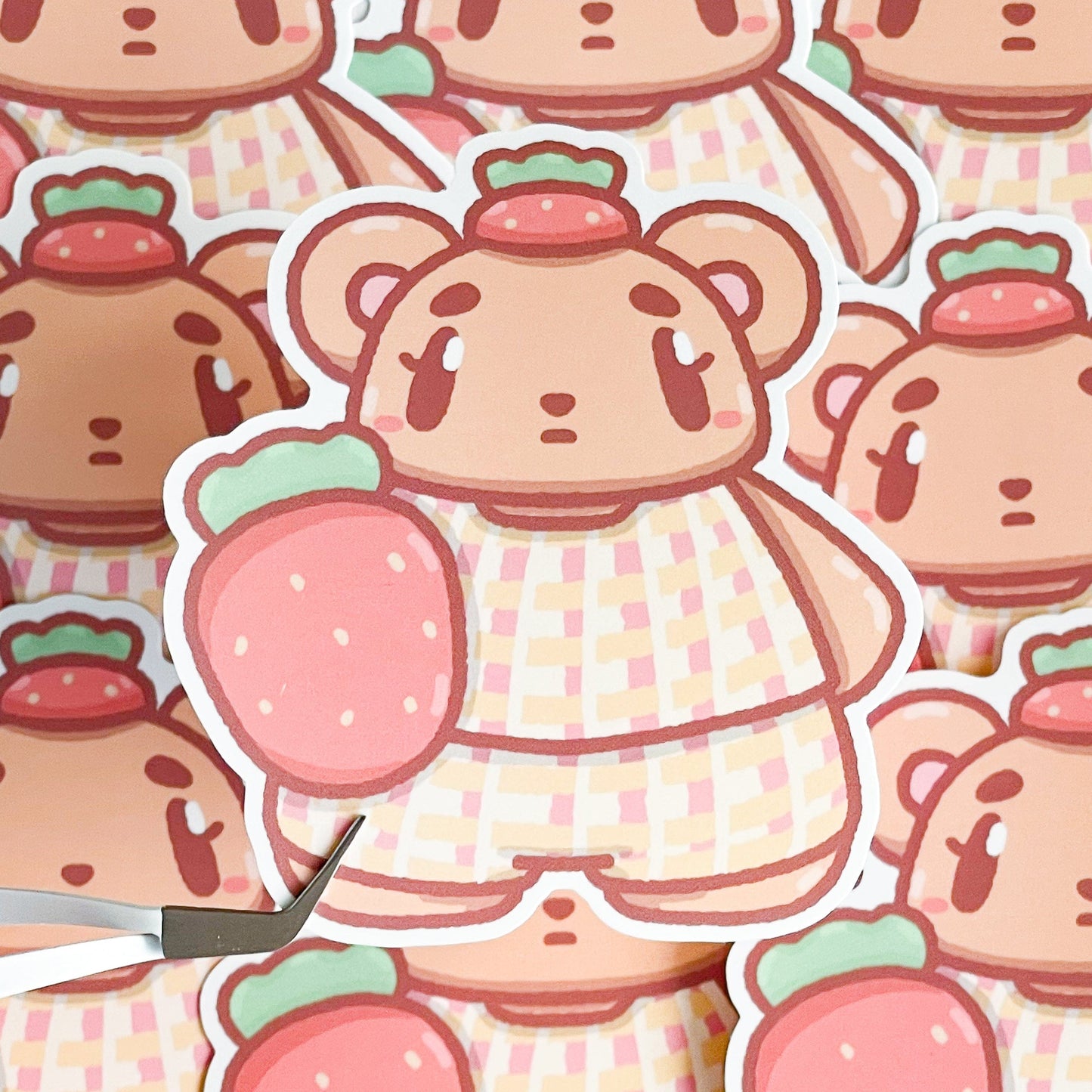 Berry Strawberry Outfit Die Cut Sticker
