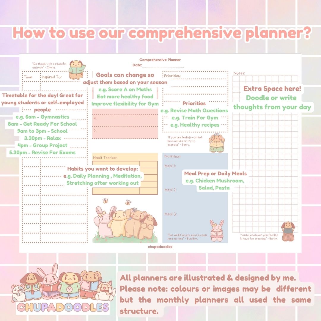 A4 Comprehensive Daily Planner Notepad