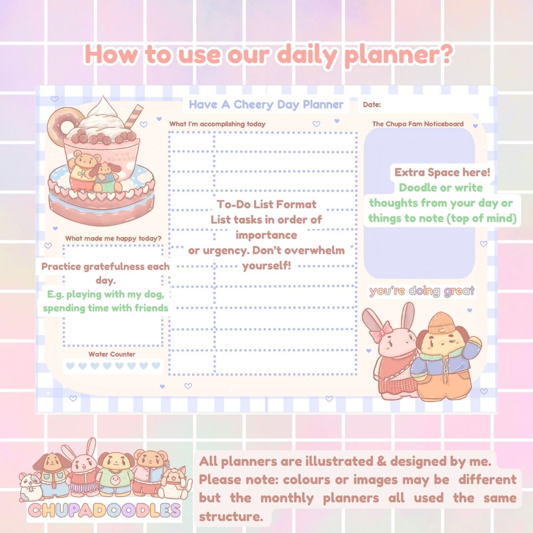 A5 Cheery Day Planner Notepad