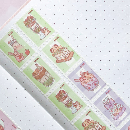 Matcha Forest Cafe Stamp Specialty Washi Tape