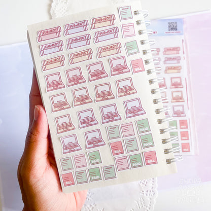 Basic Work Icons Planner Sticker Sheet