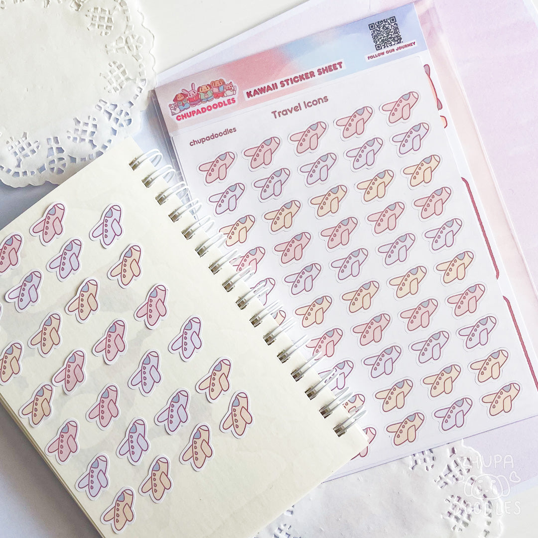 Travel Planes Planner Sticker Sheet