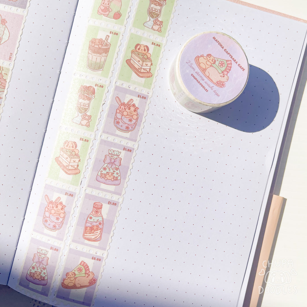 Matcha Forest Cafe Stamp Specialty Washi Tape