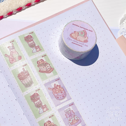 Matcha Forest Cafe Stamp Specialty Washi Tape