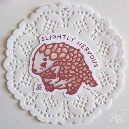 Nervous Pangolin Cute Sticker (Matte Finish)