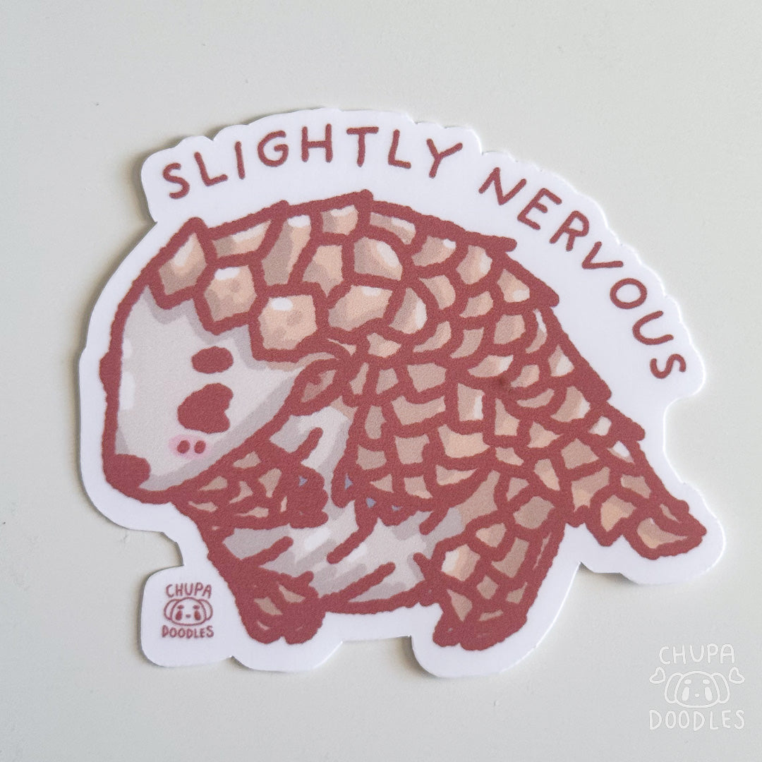 Nervous Pangolin Cute Sticker (Matte Finish)