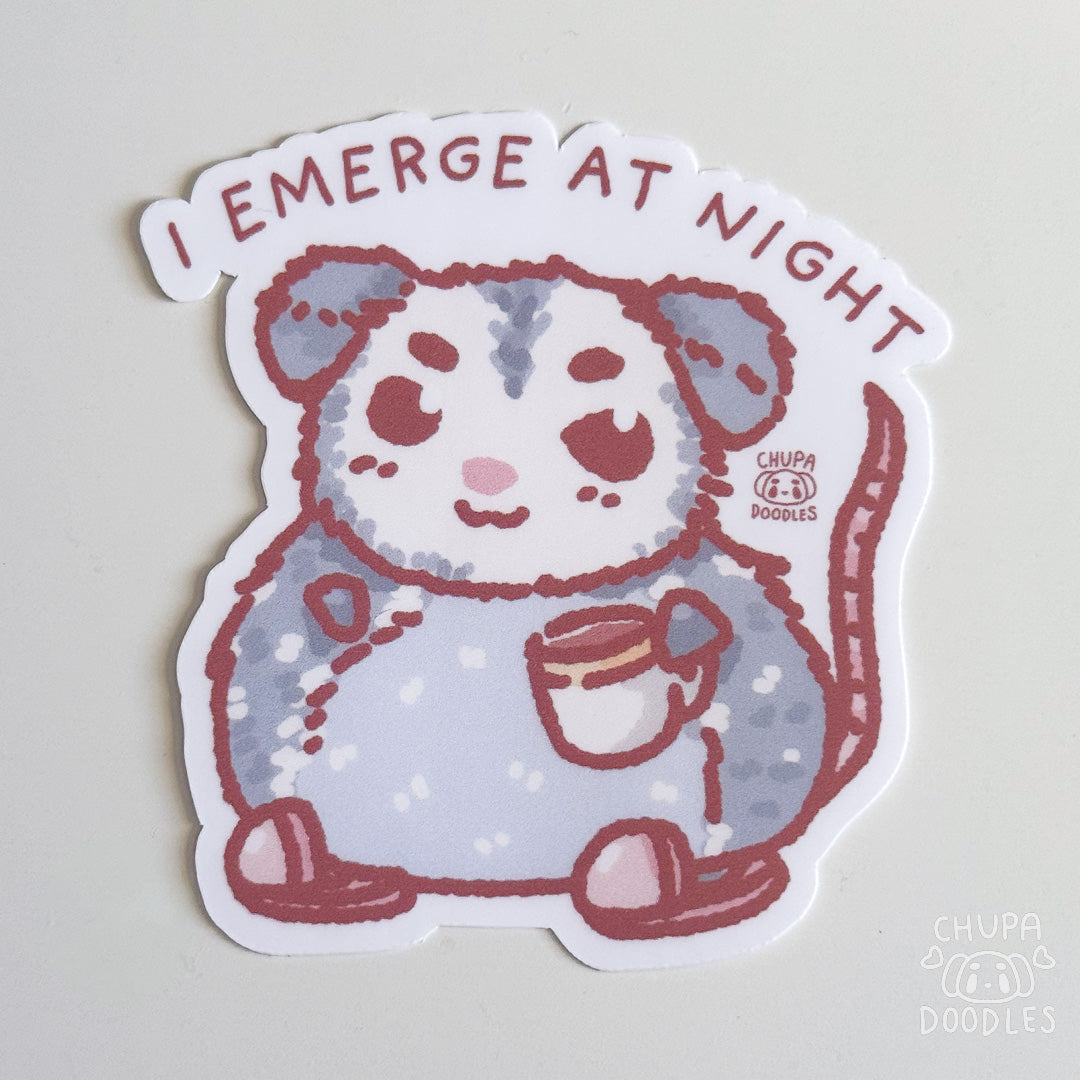 Possum Cute Sticker (Matte Finish)