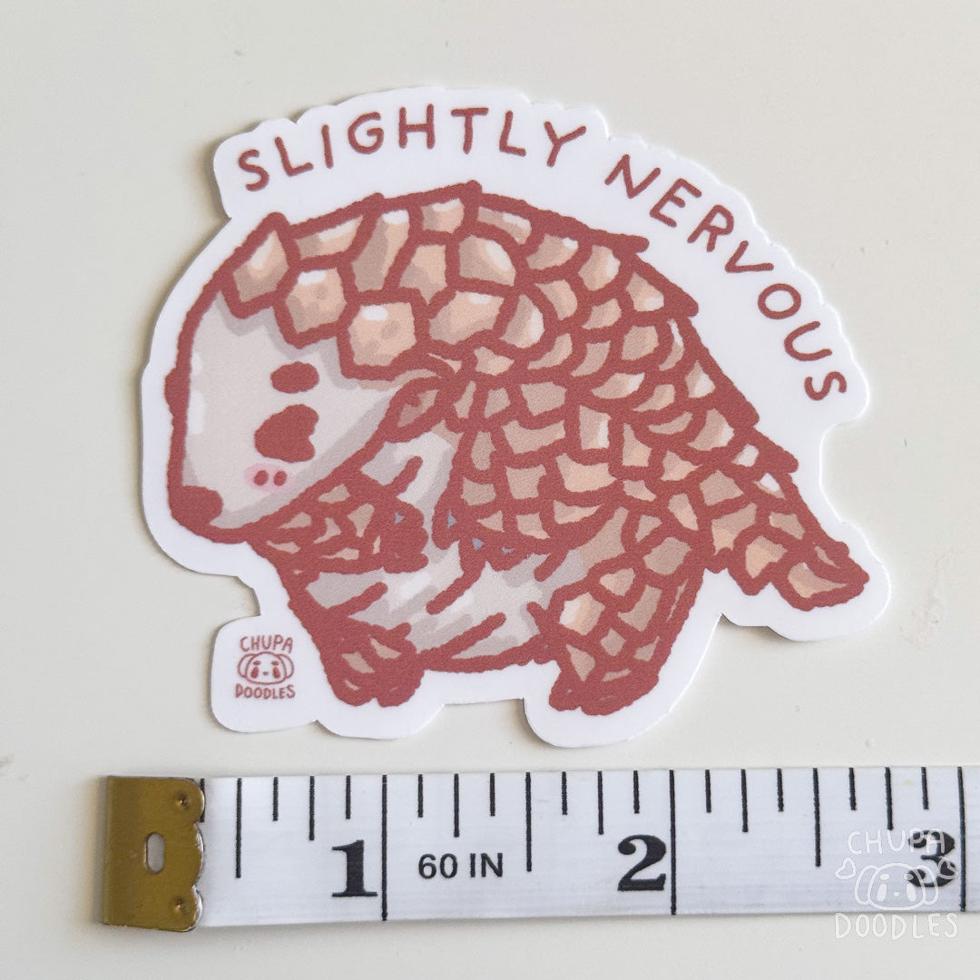 Nervous Pangolin Cute Sticker (Matte Finish)