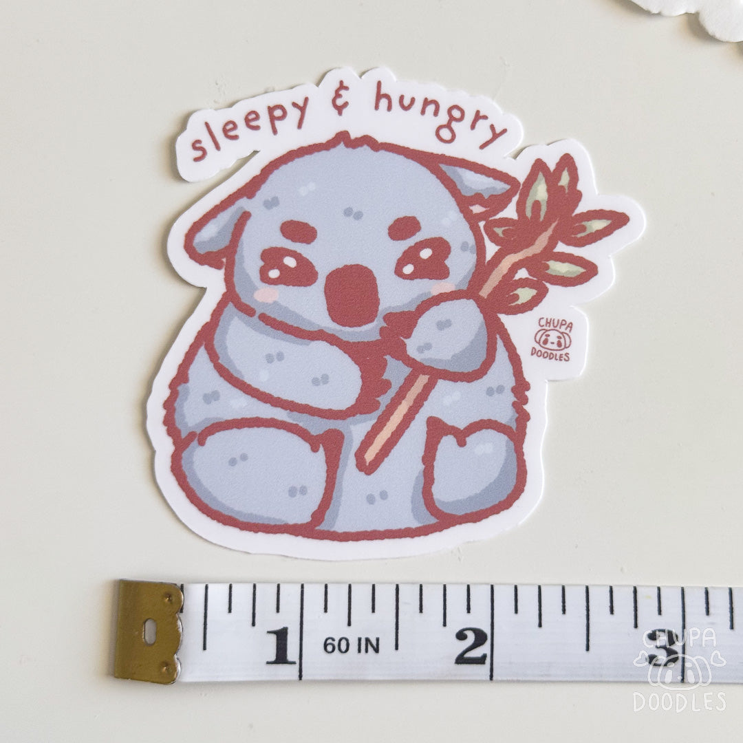 Sleepy Koala Cute Sticker (Matte Finish)