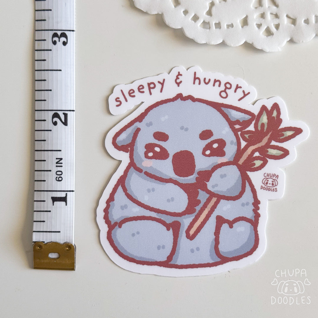 Sleepy Koala Cute Sticker (Matte Finish)