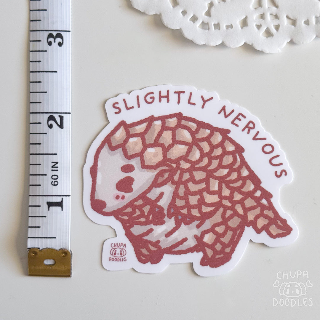 Nervous Pangolin Cute Sticker (Matte Finish)