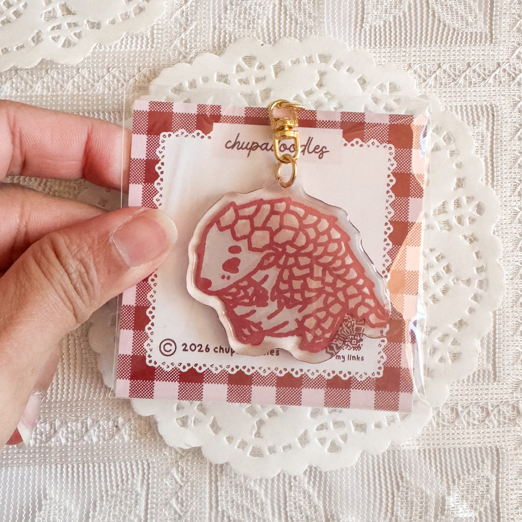 Pangolin Epoxy Keychain | Cute Bag Charm