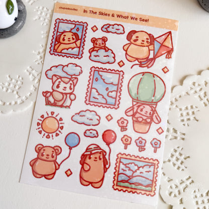 In The Skies Holographic Cute Sticker Sheet