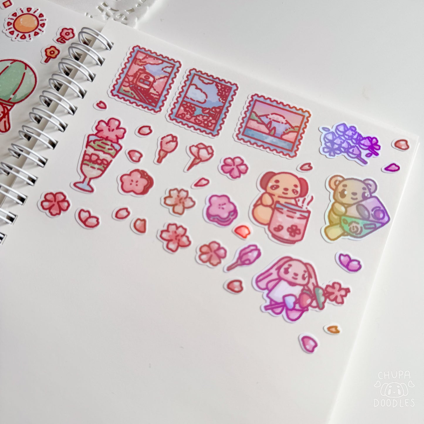 Blossoms In Japan Holographic Cute Sticker Sheet