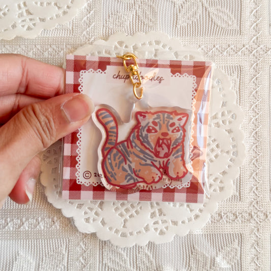 Tiger Epoxy Keychain | Cute Bag Charm