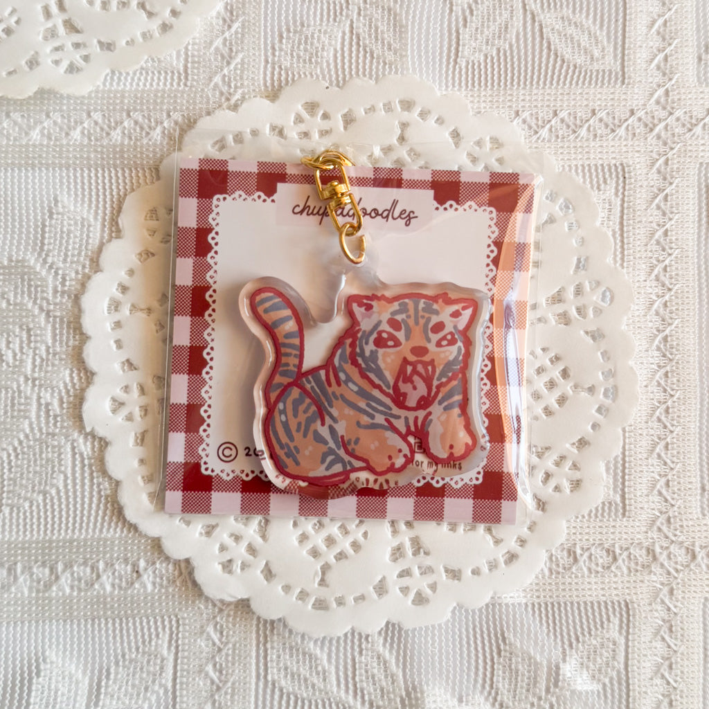Tiger Epoxy Keychain | Cute Bag Charm