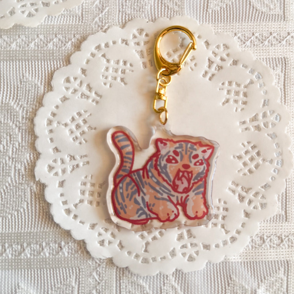 Tiger Epoxy Keychain | Cute Bag Charm