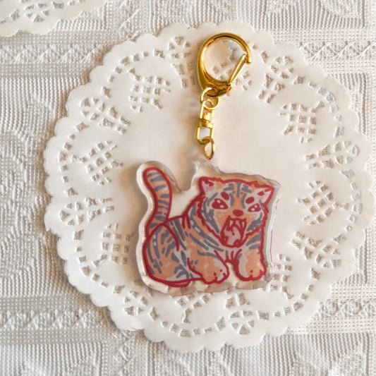 Tiger Epoxy Keychain | Cute Bag Charm