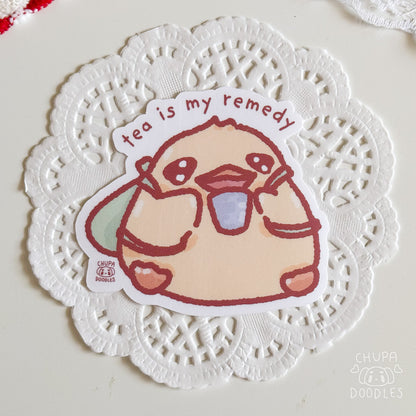 Duck Tea Is My Ready Die Cut Sticker (Matte Finish)