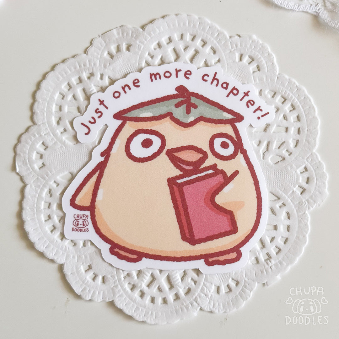 Duck Just One More Chapter Die Cut Sticker (Matte Finish)