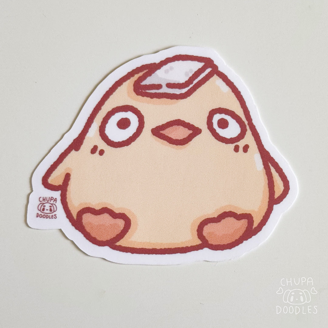 Duck With Towel Die Cut Sticker (Matte Finish)