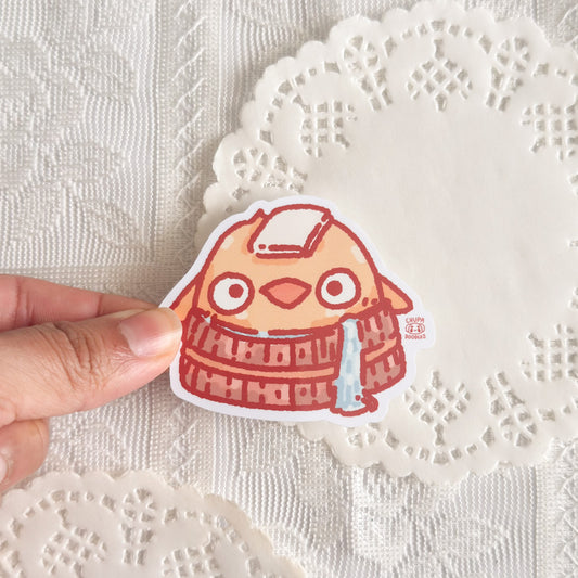 Duck In Onsen Cute Sticker (Gloss Finish)