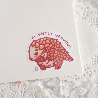 Nervous Pangolin Cute Sticker (Gloss Finish)