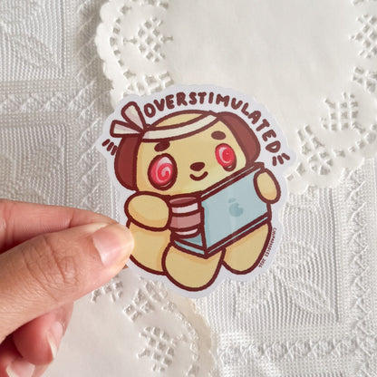 Overstimulated Chupa Cute Sticker (Gloss Finish)