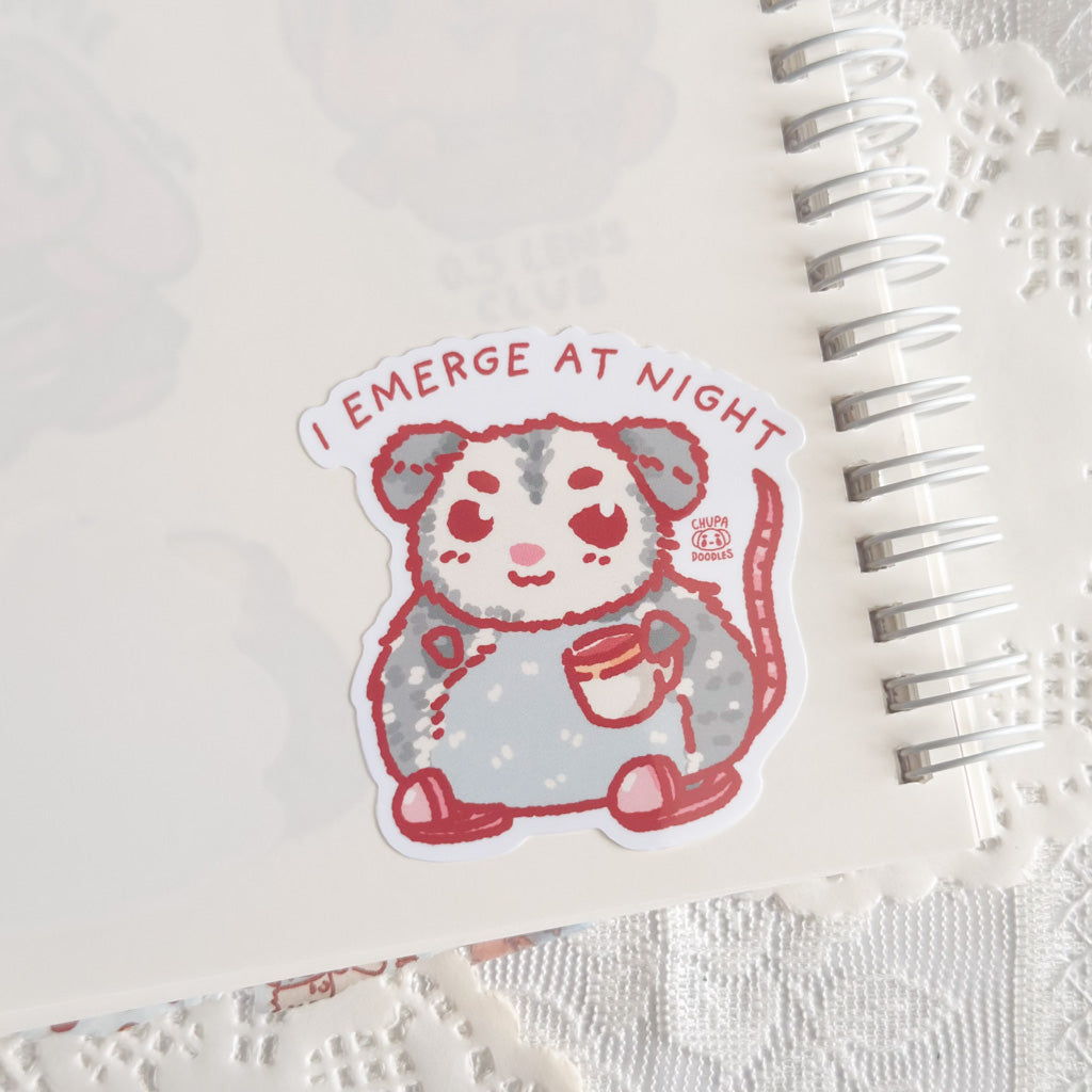 Possum Cute Sticker (Gloss Finish)