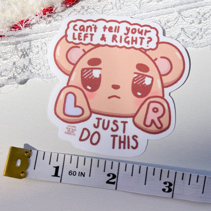 Left & Right Cute Sticker (Matte Finish)-chupadoodles