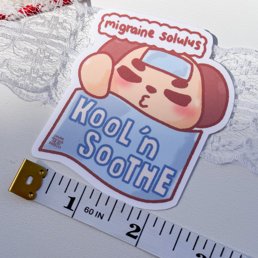 Migraine Solulus Kool Patch Cute Sticker (Matte Finish)-chupadoodles