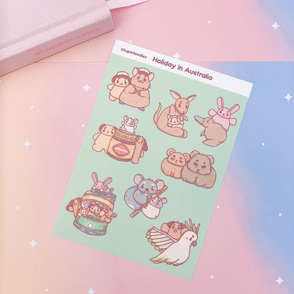 Aussie Animals Cute Sticker Sheet-chupadoodles