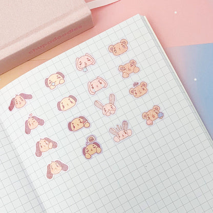 Chupa Fam Emoji Holo Cute Sticker Sheet-chupadoodles