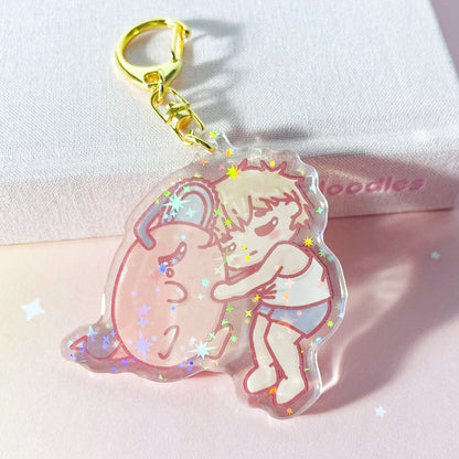 Denji & Pochita Holo Keychain