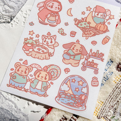 Enchanted Chupa Town Glitter Sticker Sheet