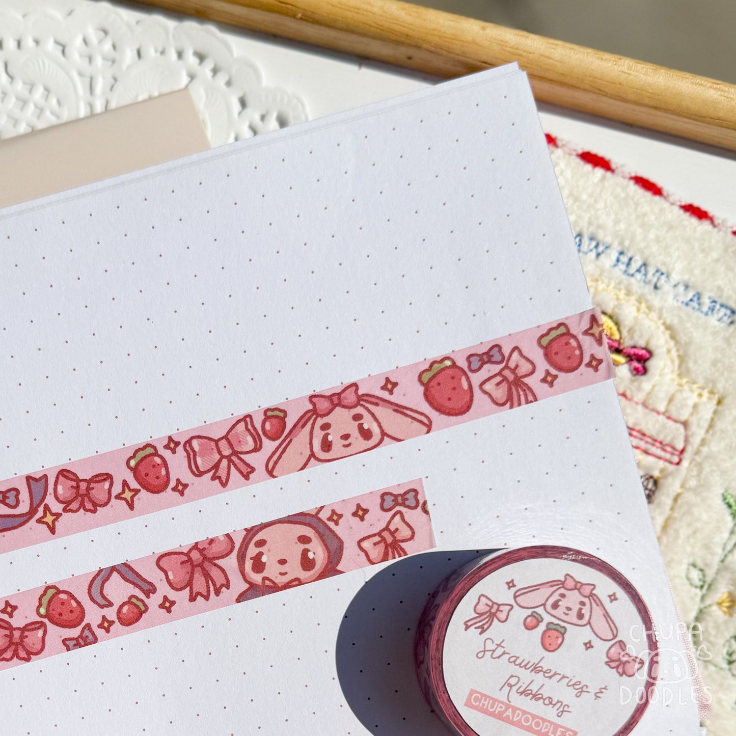 Strawberries & Ribbons Washi Tape