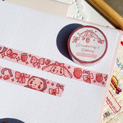 Strawberries & Ribbons Washi Tape