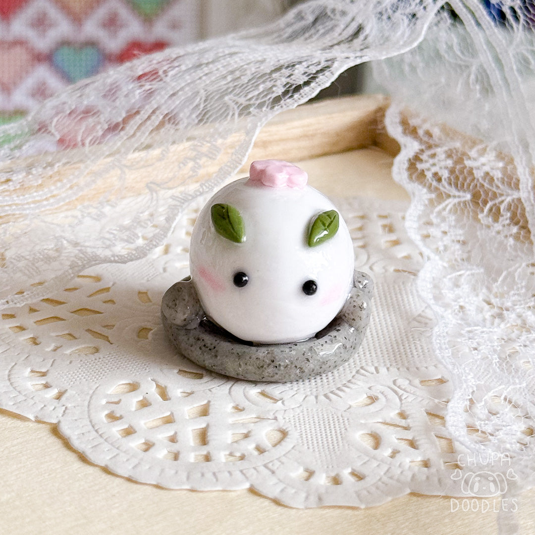 Handmade Winter Snow Bunny Desk Friend