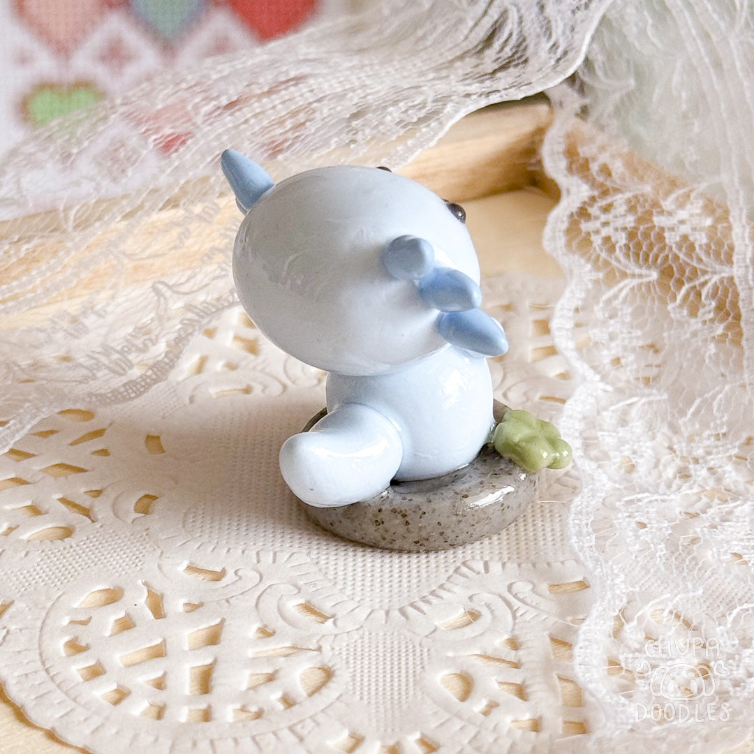 Handmade Blue Axolotl Clay Desk Friend