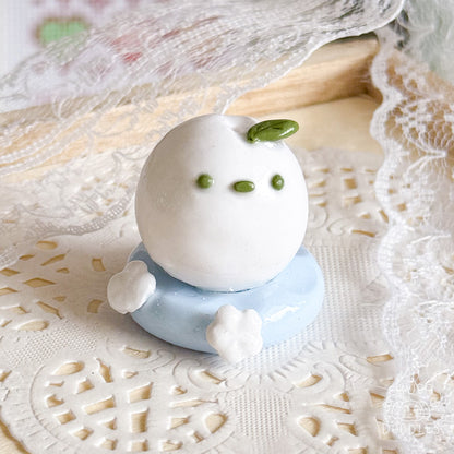 Handmade Winter Snowball Clay Desk Bud Vase