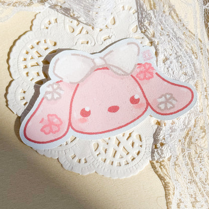 Bun Bun Clay Desk Friend Glitter Die Cut Sticker