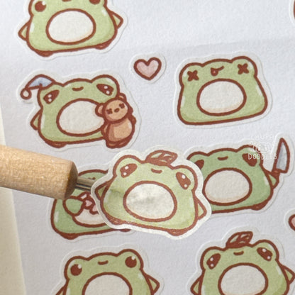 Frogs Cute Sticker Sheet