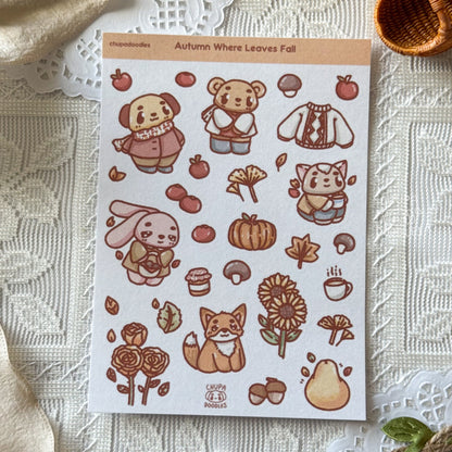 Autumn Cute Sticker Sheet