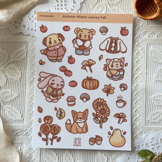 Autumn Cute Sticker Sheet