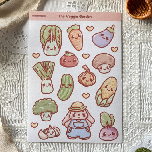 Vegetables Cute Sticker Sheet
