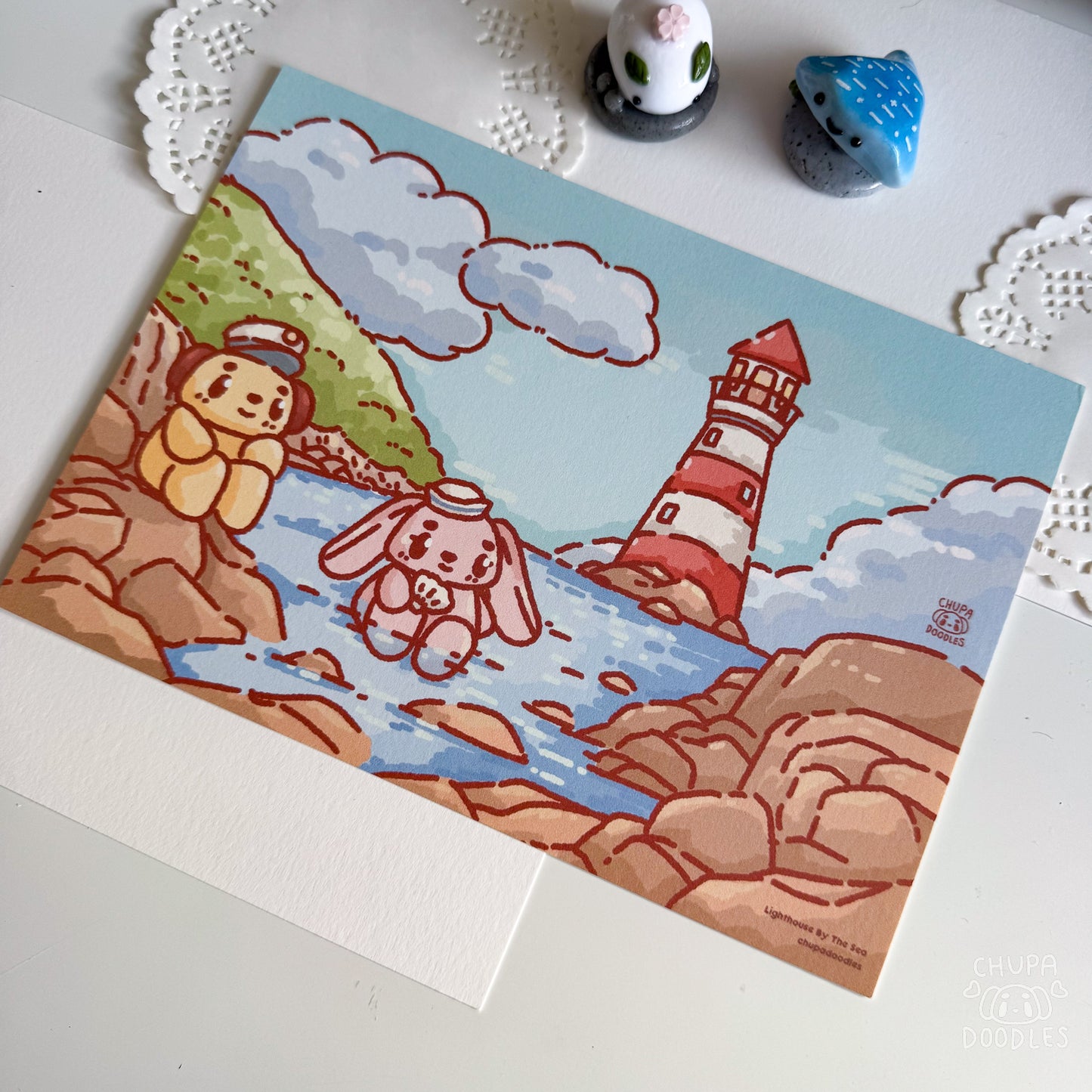 The Lighthouse Original A5 Postcard Art Print