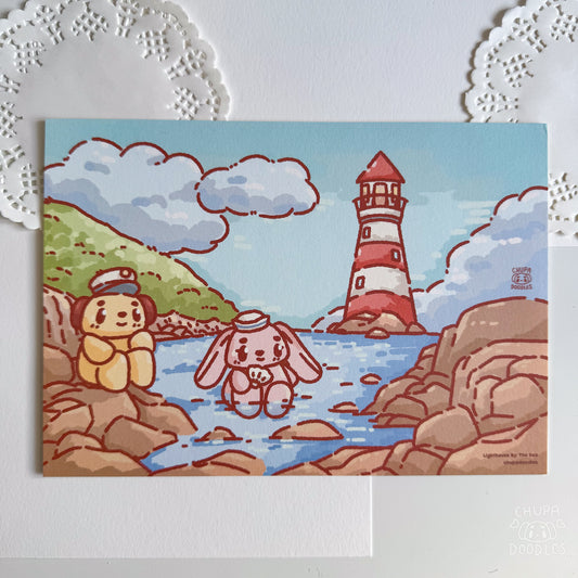 The Lighthouse Original A5 Postcard Art Print