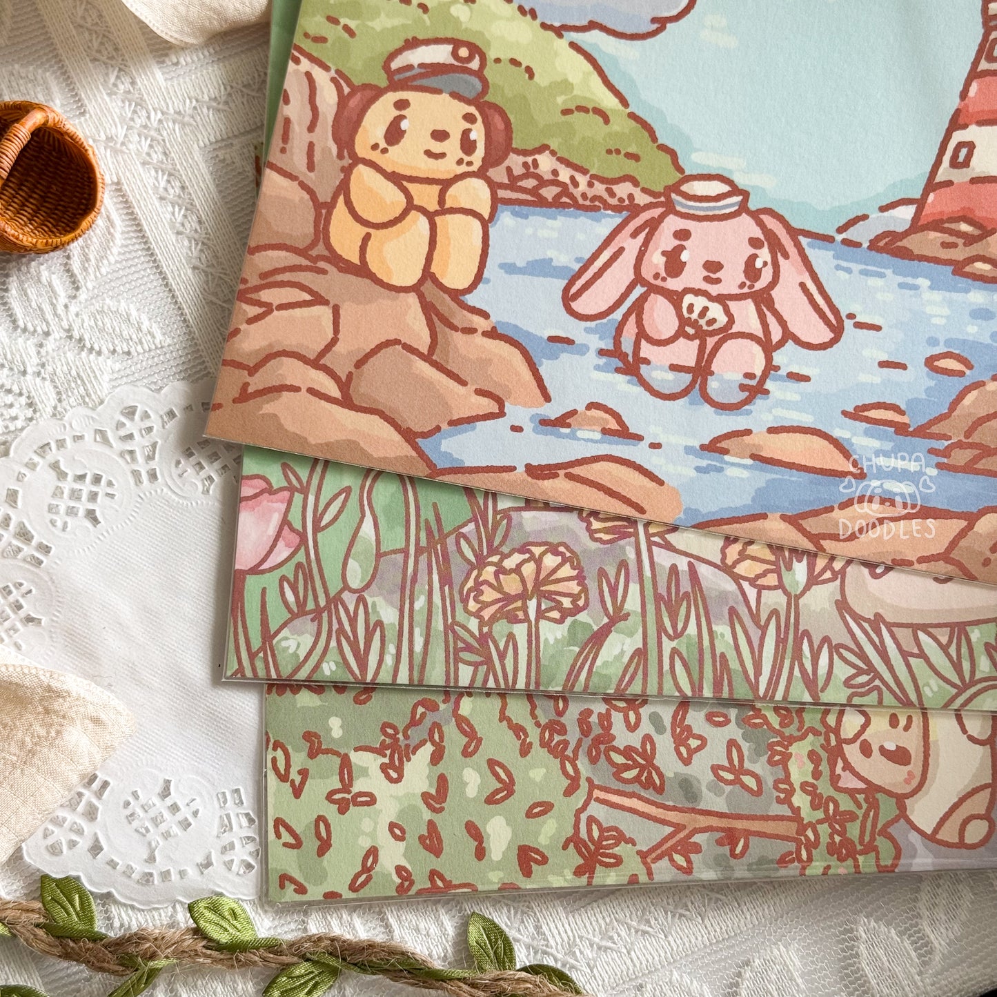 Mystery Art Print Pack - 3 Cute Art Prints