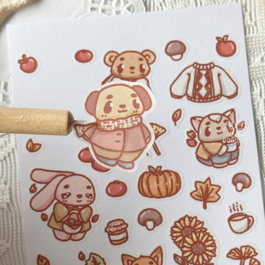 Autumn Cute Sticker Sheet