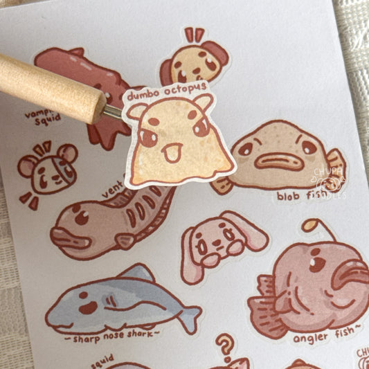 The Midnight Zone Holographic Cute Sticker Sheet